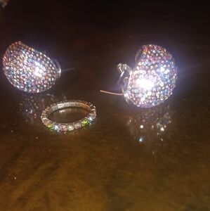 Elegant Multicolor Crystal Jewelry Set